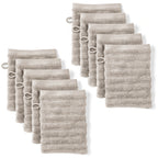 Waschlappen "Waves" - Anthrazit / 4x 16x21cm Pure Label