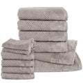 Handtuch Sets "Popcorn" - Taupe / 2x16x21 + 4x30x50 + 4x50x100 + 2x70x140 cm Pure Label