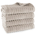 Duschtuch "Waves" - Anthrazit / 2x 70x140cm Pure Label