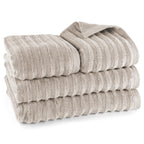Handtuch Sets "Waves" - Anthrazit / 4x30x50 + 4x50x100 + 2x70x140 cm Pure Label