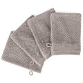 Waschlappen "Popcorn" - Taupe / 4x 16x21cm Pure Label