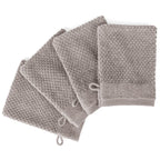 Waschlappen "Popcorn" - Taupe / 4x 16x21cm Pure Label