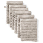 Waschlappen "Waves" - Taupe / 6x 16x21cm Pure Label