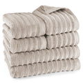 Handtuch Sets "Waves" - Anthrazit / 4x30x50 + 4x50x100 + 2x70x140 cm Pure Label
