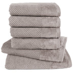 Handtuch Sets "Popcorn" - Taupe / 4x50x100 + 2x70x140 cm Pure Label