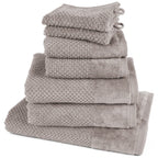 Handtuch Sets "Popcorn" - Taupe / 2x16x21 + 2x30x50 + 2x50x100 + 70x140 cm Pure Label