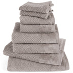 Handtuch Sets "Popcorn" - Taupe / 2x16x21 + 2x30x50 + 2x50x100 + 2x70x140 cm Pure Label