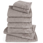 Handtuch Sets "Popcorn" - Taupe / 2x30x50 + 4x50x100 + 2x70x140 cm Pure Label