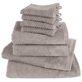 Handtuch Sets "Popcorn" - Taupe / 4x16x21 + 2x50x100 + 2x70x140 cm Pure Label