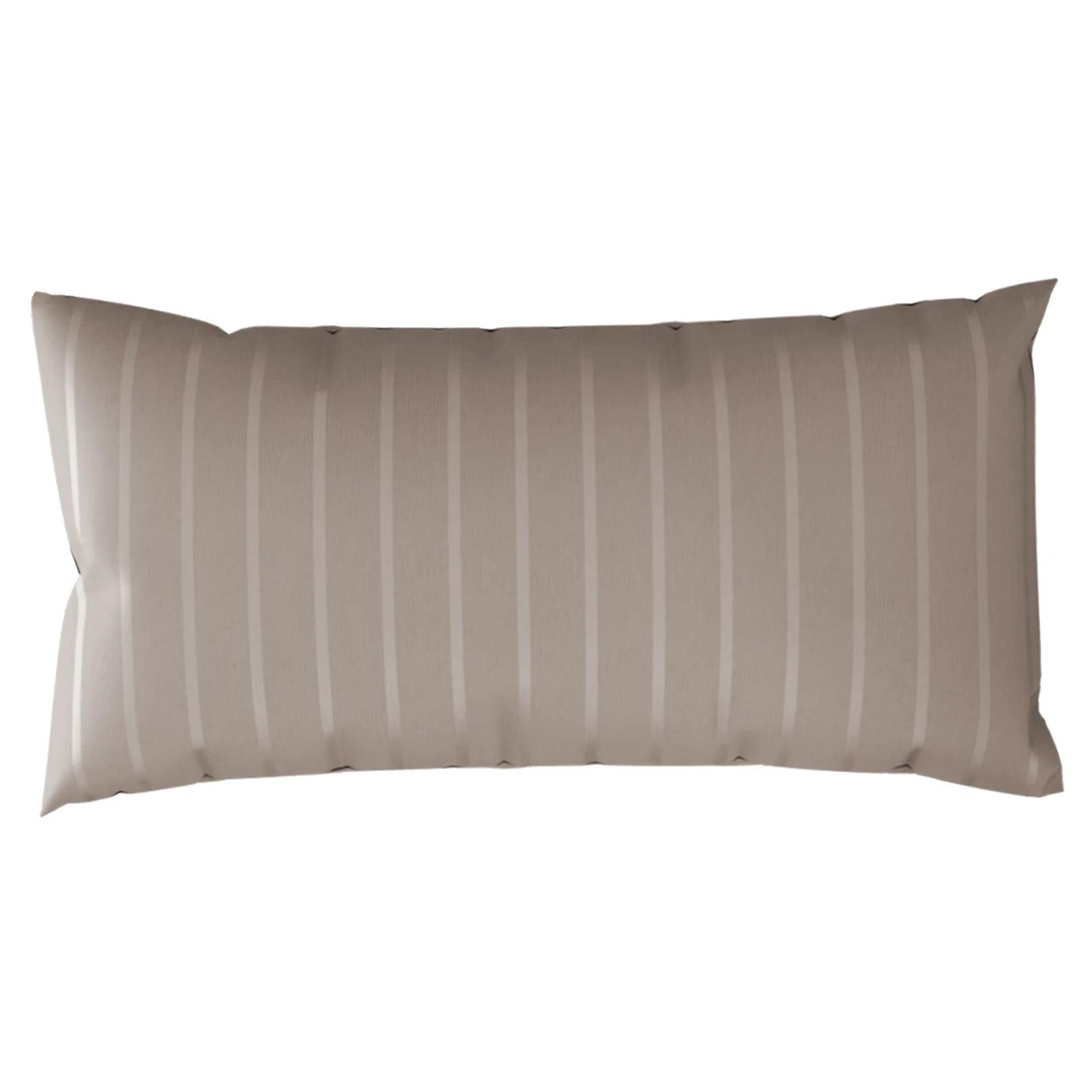 Kissenbezug Mako Satin mit Streifen - Taupe - 40x80