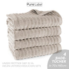 Duschtuch "Waves" - Anthrazit / 2x 70x140cm Pure Label