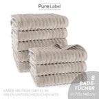 Duschtuch "Waves" - Anthrazit / 2x 70x140cm Pure Label