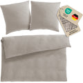 Musselin Bettwäsche Doppelbett - Taupe - 200x220 + 2x80x80 cm