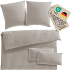 Musselin Bettwäsche Doppelbett - Taupe - 200x200 + 2x80x80 + 2x40x80 cm