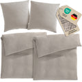 Musselin Bettwäsche Sets - Taupe - 2x135x200 + 2x80x80 cm