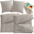 Musselin Bettwäsche Sets - Taupe - 2x135x200 + 2x80x80 + 2x40x80 cm