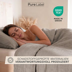 Musselin Bettwäsche Sets - Taupe - 2x155x220 + 2x40x80 cm