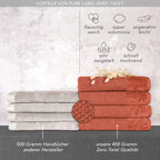 Handtuch Sets "Popcorn" - Anthrazit / 2x50x100 + 2x70x140 cm Pure Label