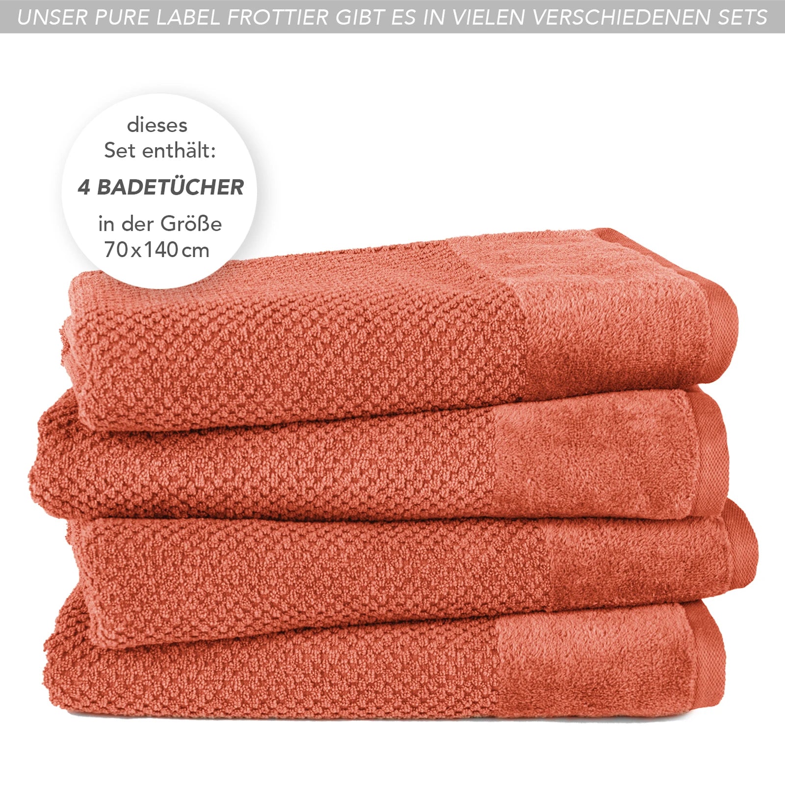 Duschtücher "Popcorn" - Anthrazit / 2x 70x140cm Pure Label