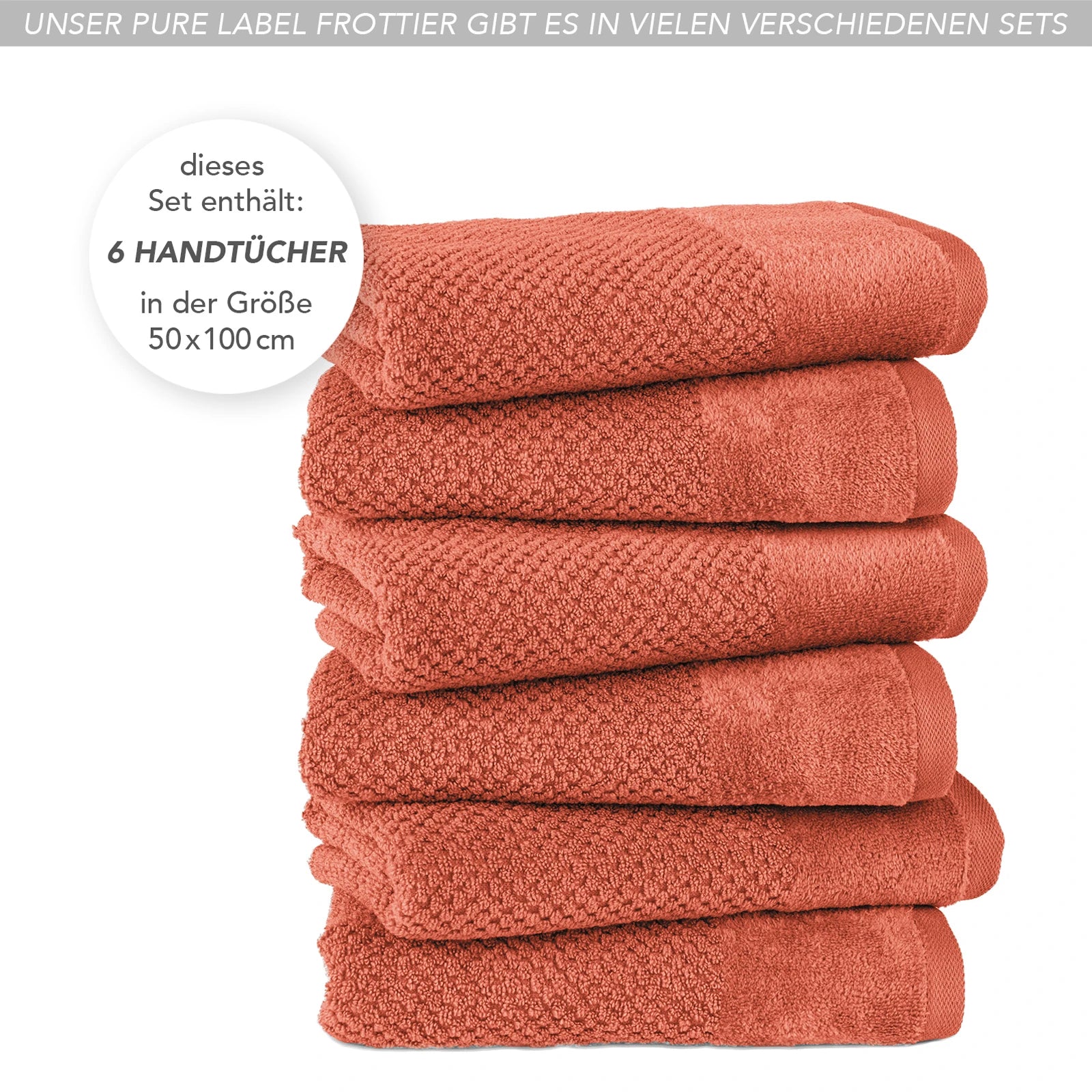 Handtücher "Popcorn" - Anthrazit / 2x 50x100cm Pure Label