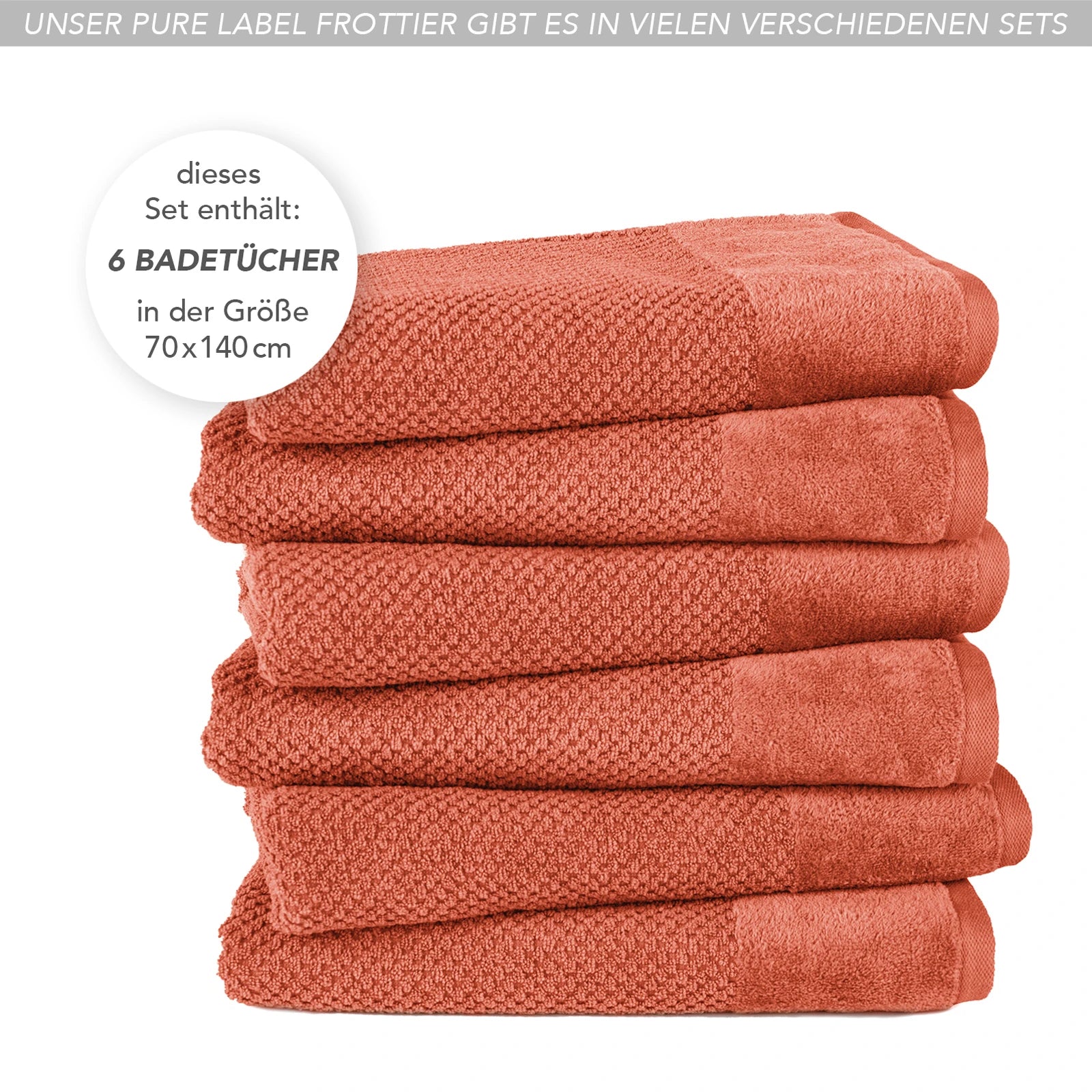 Duschtücher "Popcorn" - Anthrazit / 2x 70x140cm Pure Label