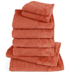 Handtuch Sets "Popcorn" - Anthrazit / 2x50x100 + 2x70x140 cm Pure Label