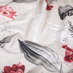 Bettwäsche "Blumen" - Beere / 135x200 + 40x80 cm Pure Label