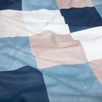 Bettwäsche "Karo" - Blau / 135x200 + 40x80 cm Pure Label