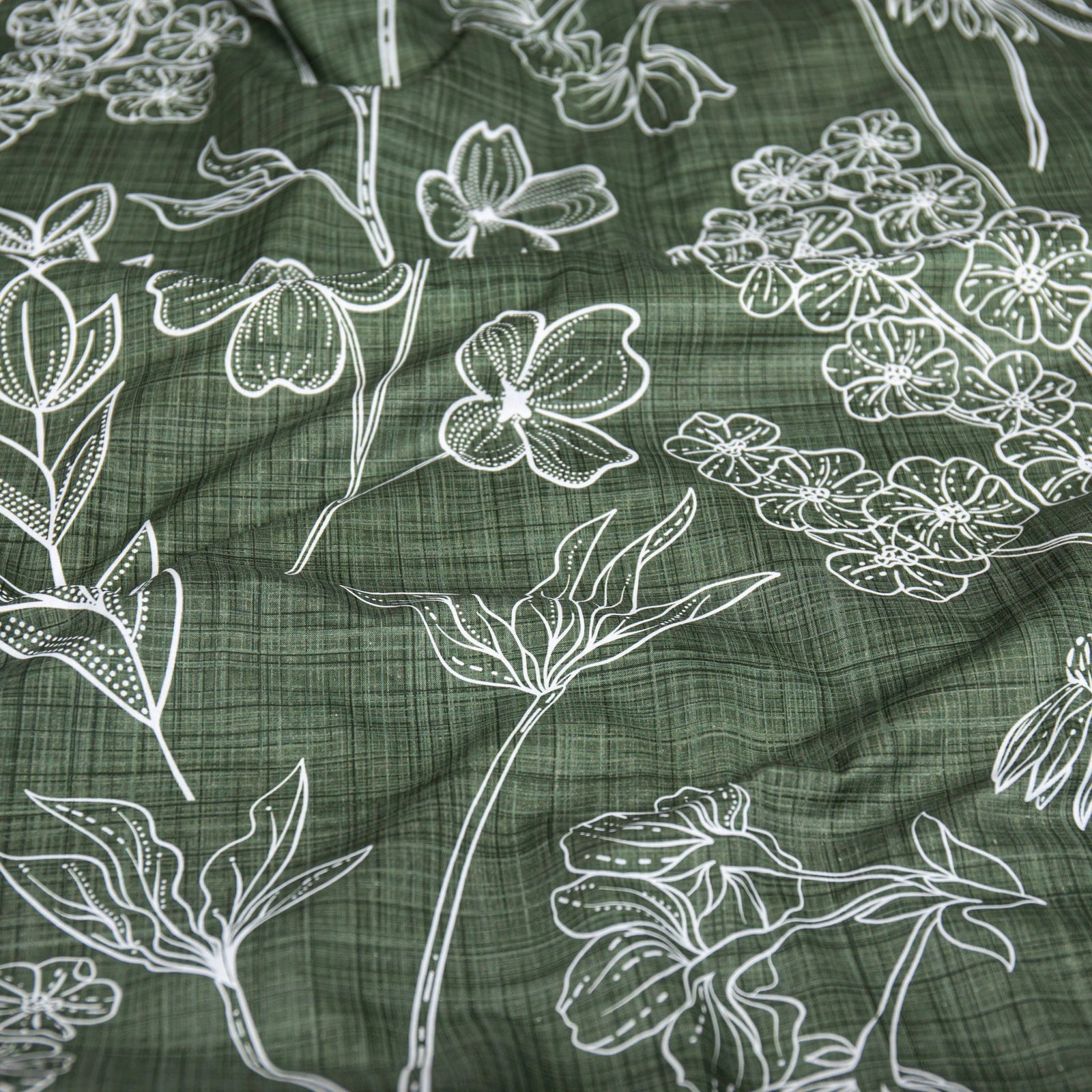 Bettwäsche "Flowers" - Grün / 135x200 + 40x80 cm Pure Label
