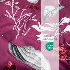 Bettwäsche "Blumen" - Beere / 135x200 + 40x80 cm Pure Label