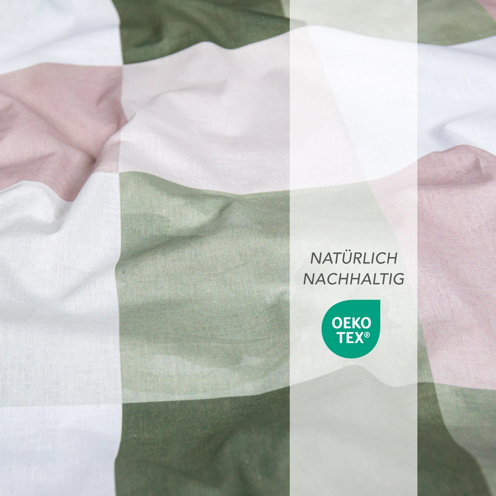 Bettwäsche "Karo" - Blau / 135x200 + 40x80 cm Pure Label