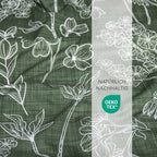 Bettwäsche "Flowers" - Grün / 135x200 + 40x80 cm Pure Label