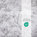 Bettwäsche "Flowers" - Grün / 135x200 + 40x80 cm Pure Label