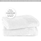 Handtücher "Popcorn" - Anthrazit / 2x 50x100cm Pure Label