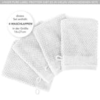 Waschlappen "Popcorn" - Anthrazit / 4x 16x21cm Pure Label