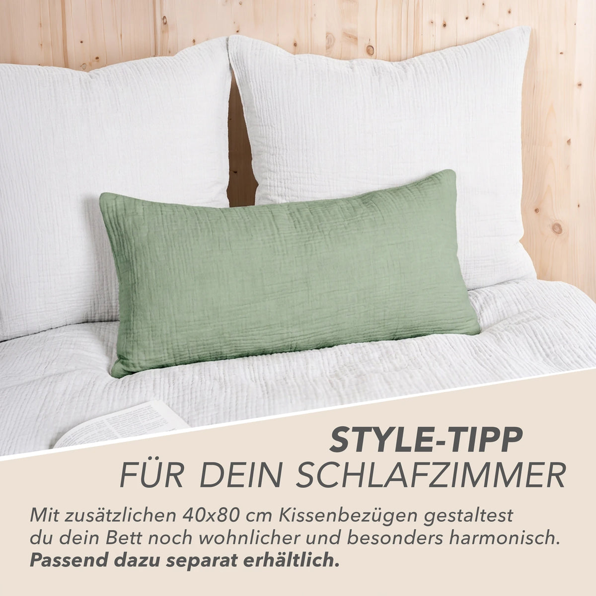 Musselin Bettwäsche Einzelbettwäsche - Weiß
