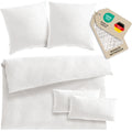 Musselin Bettwäsche Doppelbett - Weiß - 200x220 + 2x80x80 + 2x40x80 cm