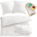 Musselin Bettwäsche Doppelbett - Weiß - 200x220 + 2x80x80 + 2x40x80 cm