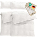 Musselin Bettwäsche Sets - Weiß - 2x135x200 + 2x40x80 cm