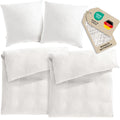 Musselin Bettwäsche Sets - Weiß - 2x135x200 + 2x80x80 cm