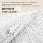 Musselin Bettwäsche Sets - Weiß - 2x155x220 + 2x80x80 cm