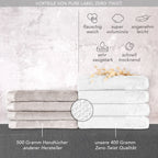 Handtuch Sets "Popcorn" - Anthrazit / 2x50x100 + 2x70x140 cm Pure Label