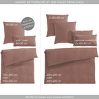Musselin Bettwäsche Sets - Anthrazit / 2x135x200 + 2x40x80 cm Pure Label