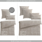Musselin Bettwäsche Sets - Anthrazit / 2x135x200 + 2x40x80 cm Pure Label